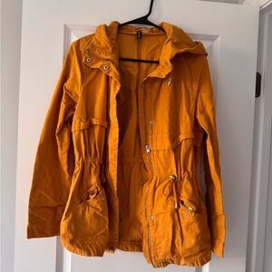 Divided H&M Mustard Yellow/Orange Hooded Jacket